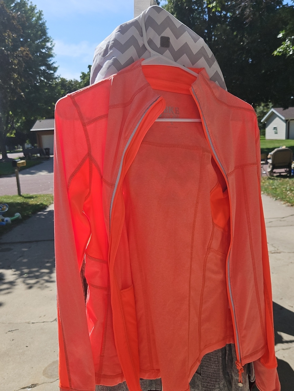 BKE Women's Bright Orange Zip Front Jacket